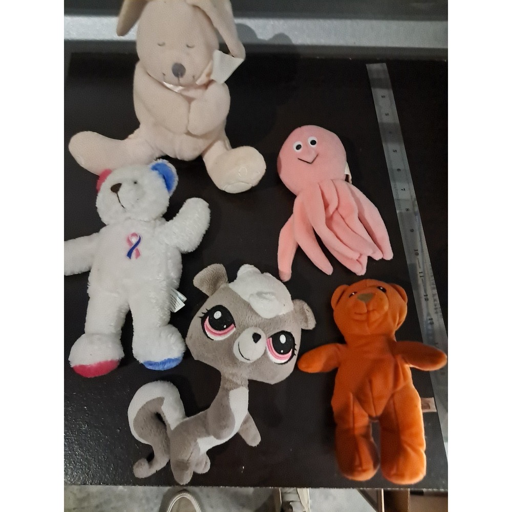 Lot of VtG Mixed Stuffies. Prayer Bear LPS Ty Ect. Preloved. Plush Toys Animals